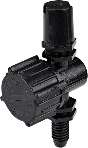 Raindrip R198CT - Micro aspersor de flujo ajustable, patrón de pajarita, ventilador en aerosol, con entrada roscada 10-32, emisores de riego por