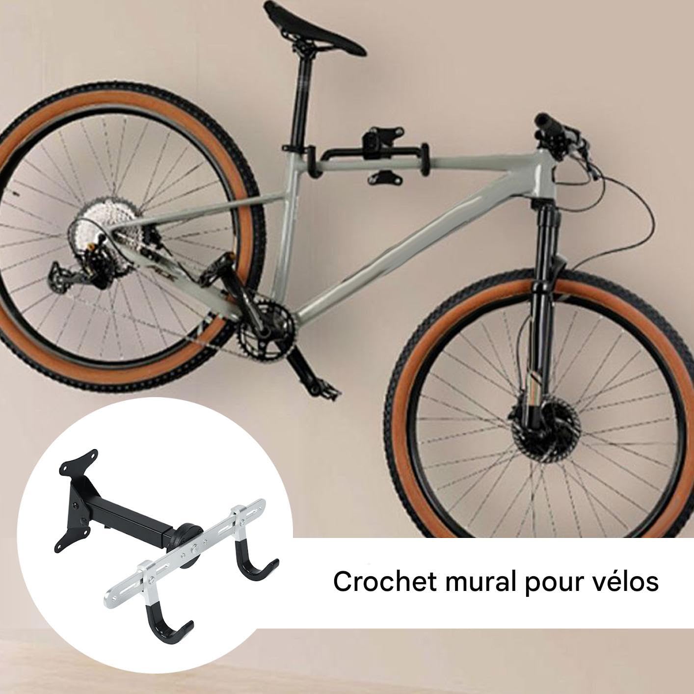 Fahrrad Wandhalterung Hochbelastbarer Verstellbarer Aufhänger | Vertikaler Garage Fahrradständer Für Die Wandmontage Für Innenräume Werkstatt Garage Zur Ordnung Aufbewahrung Präsentation