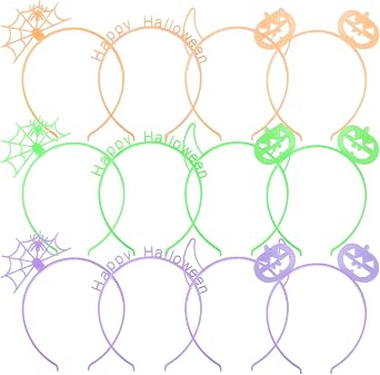 Fishdown Glow in The Dark Party Supplies,12 Pcs Assorted Glow in Dark Cat Ear Crown Headband for Birthday Party,Halloween Party tiara Headbands
