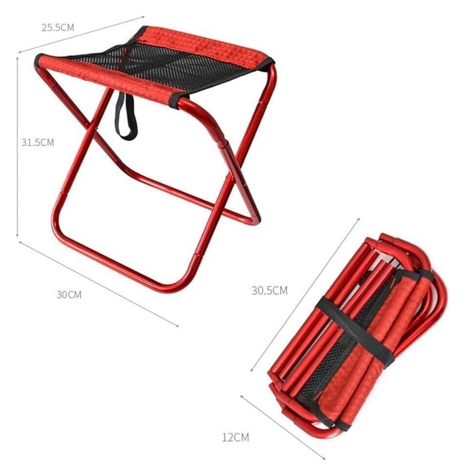 Klapphocker Outdoor Camping - Tragbarer Kunststoffhocker Als Sitz Und Korb