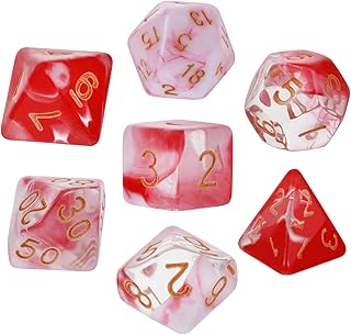 STAHAD 7Pcs Dados Facetados Jogo De Plástico Mini Dados Role Playing Dados Dados De Pontos Únicos Poliédricos Barra De Dados Conjunto De Dados Poliédricos Acrílicos Dados Acrílicos