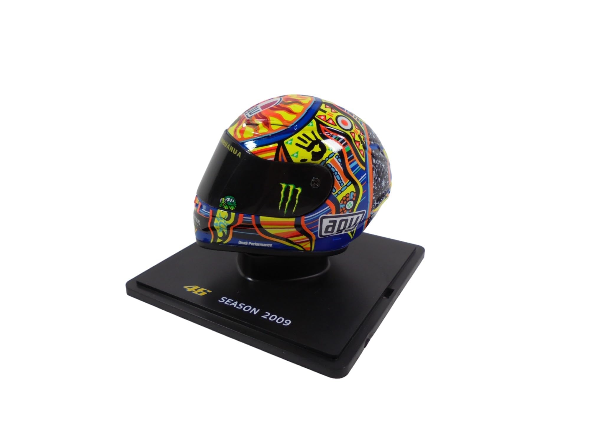 - Casco in scala 1/5 di Valentino Rossi Moto GP Stagione 2009 compatibile con Yamaha YZR-M1 - CR006BC