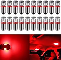 Vista 8 de BlyilyB - Paquete de 20 bombillas LED blancas BA9S T11 T4W 64111 de bayoneta en miniatura con base de un solo contacto 5SMD 5050 para luces
