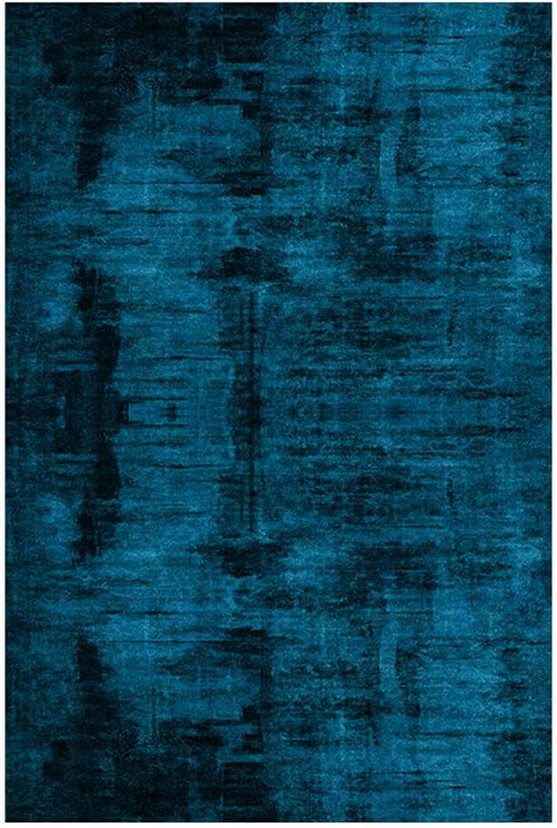 Washable Area Rugs Non-Slip Modern Abstract Soft for Living Room Entryway Bedroom Nursery, Print Pattern, (NavyBlue,120x160 CM)