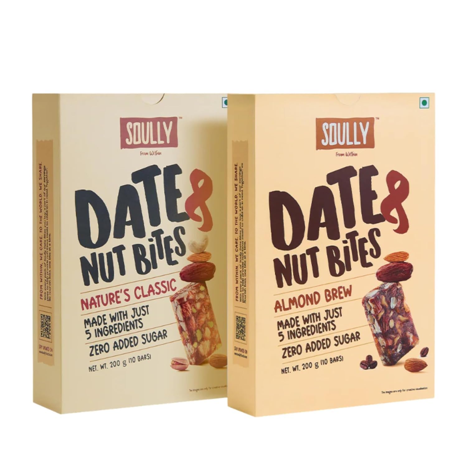 SOULLY Nature's Classic & Almond Brew Date & Nut Mini Energy Bars Combo 400g (20 Bars)-image-33