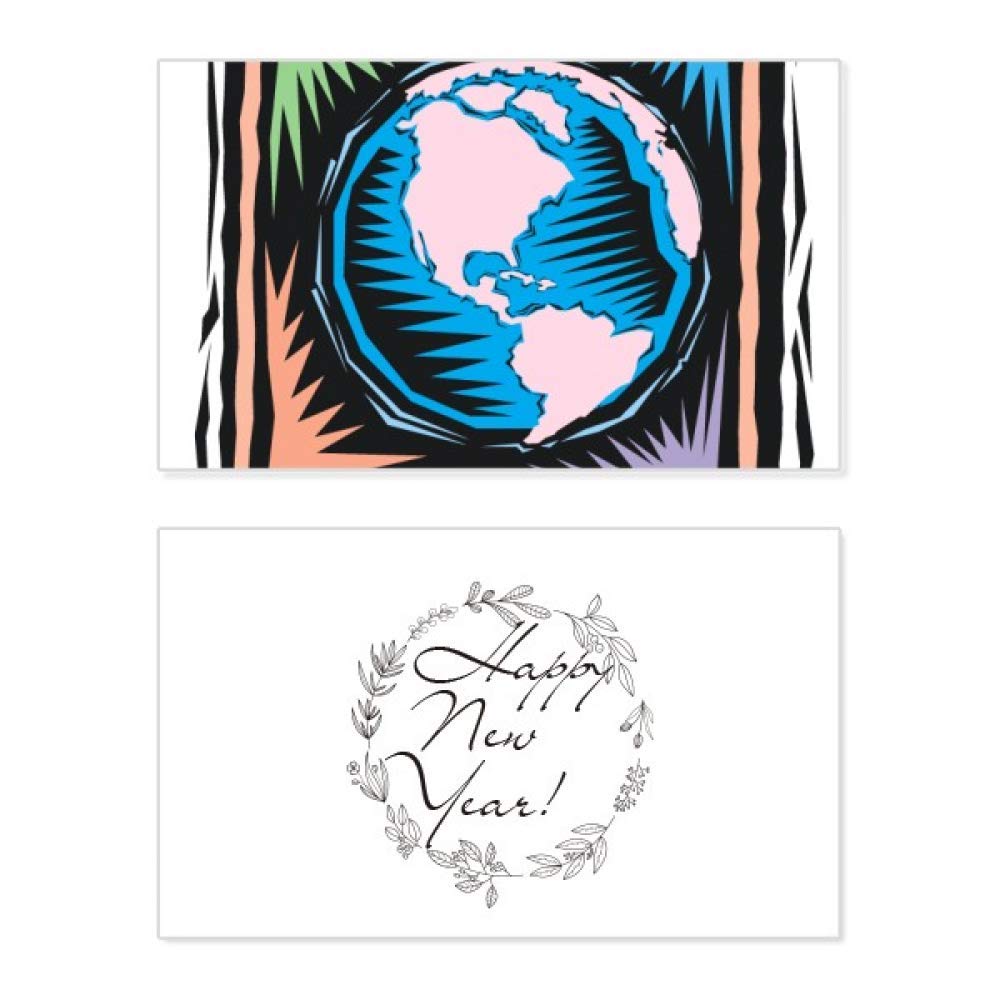 Tarjeta conmemorativa de Año Nuevo de la Tierra Azul con elegante acabado para bendición 5