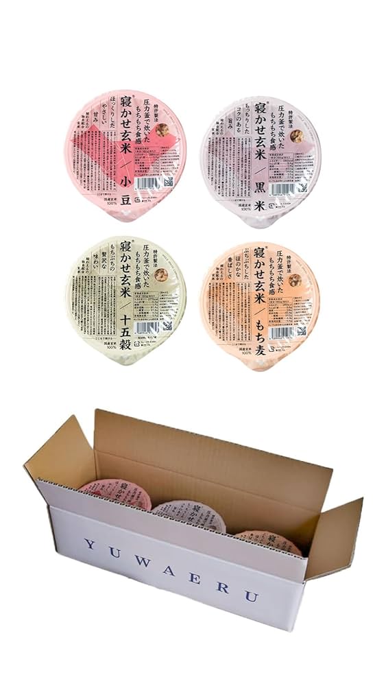 結わえる　寝かせ玄米6種ミックス24食　ごま塩付き 結わえる 寝かせ玄米6種ミックス24食 ごま塩付き Amazon