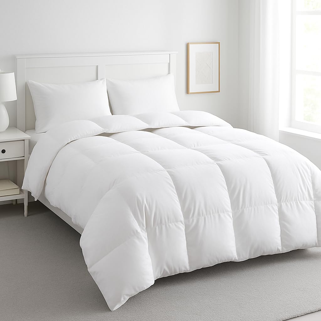 ComfortCare Duck Feather & Down Duvet – 10.5 Tog Double Quilt, Luxury Hotel Quality Bedding, All-Season, Soft Warm Feather Down Comforter, 200 x 200 cm