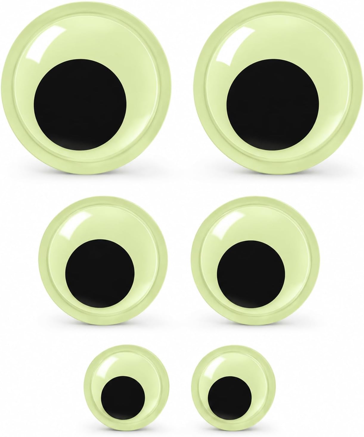 6 Pcs Self Adhesive Googly Eyes, 2 3 4 Inches Big Wiggle Craft Eyes