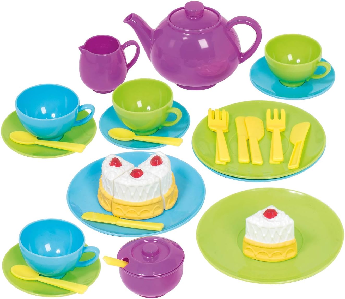 Tea Set | Colourful Toy Party For Children Aged 3+ Includes 36 Pieces The Best Parties Around!