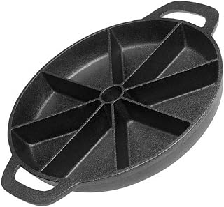 Cast Iron Cornbread Skillet Pan with Double Ear Handles Nonstick Wedge Baking Mold for Versatile Cooking Household Cornbread Cookware for Efficient Heat Transfer