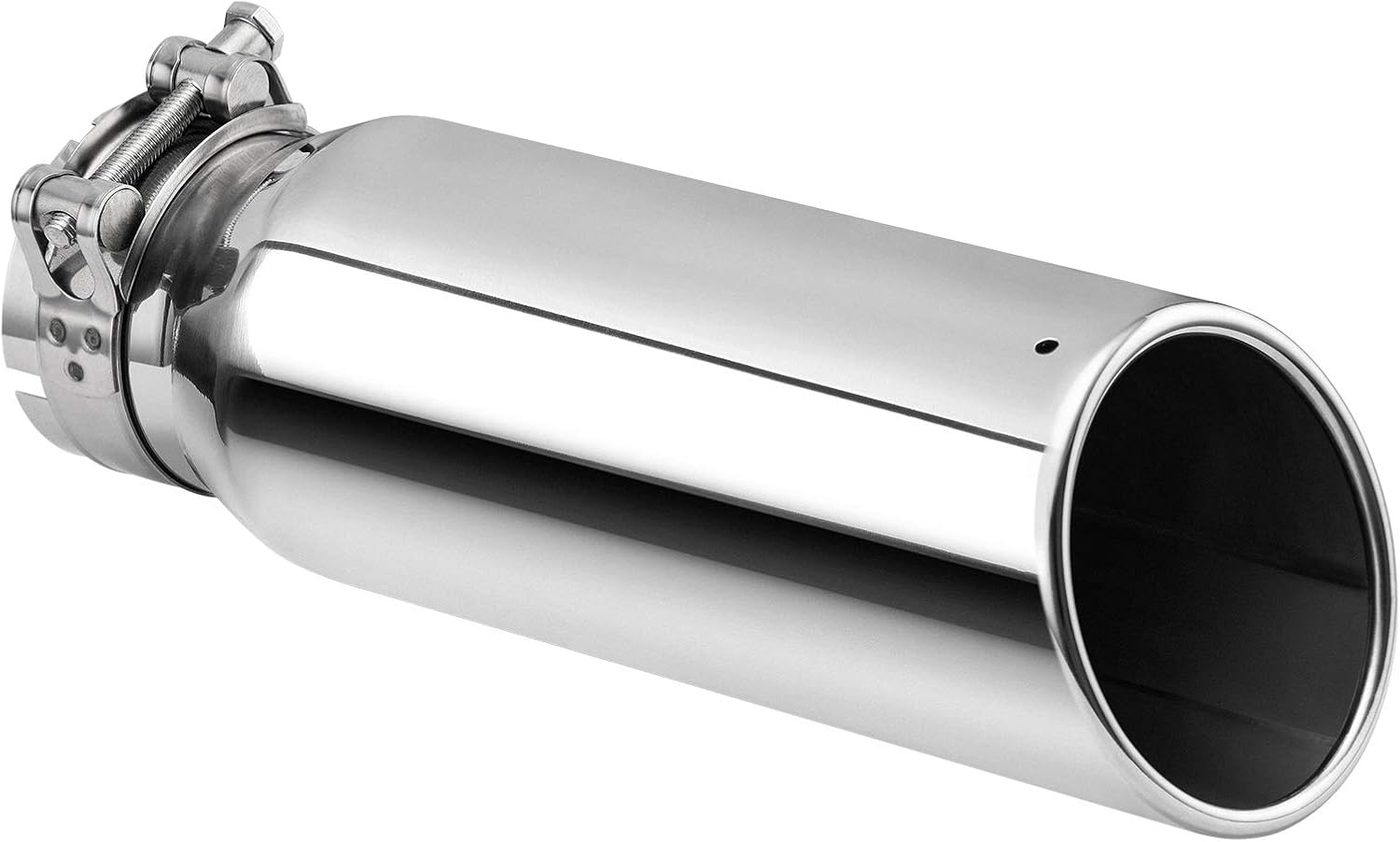 3 Inlet Exhaust Tip, Kepect Universal 3" Inlet 4" Outlet 12" Long Tailpipe Tip for Truck Car