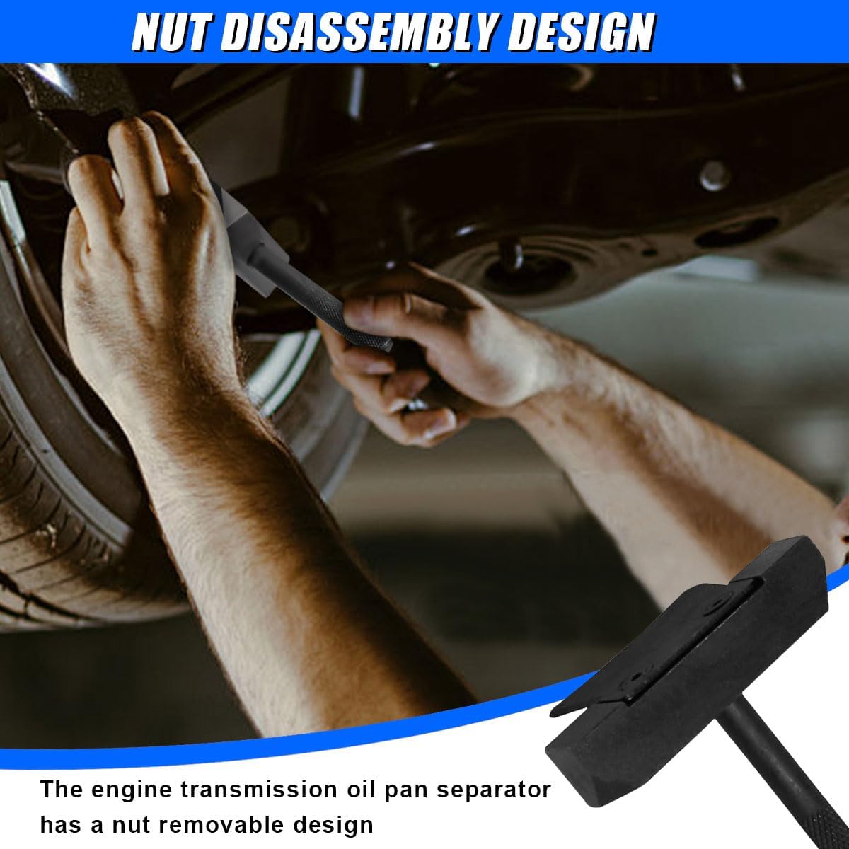 ZIMISI Car Engine Oil Pan Separator Tool, Auto Transmissions RTV Sealant Removal Scraper Tools, Gasket Removal Cutter Tool, Fit for Most Vehicles Maintenance & Repair