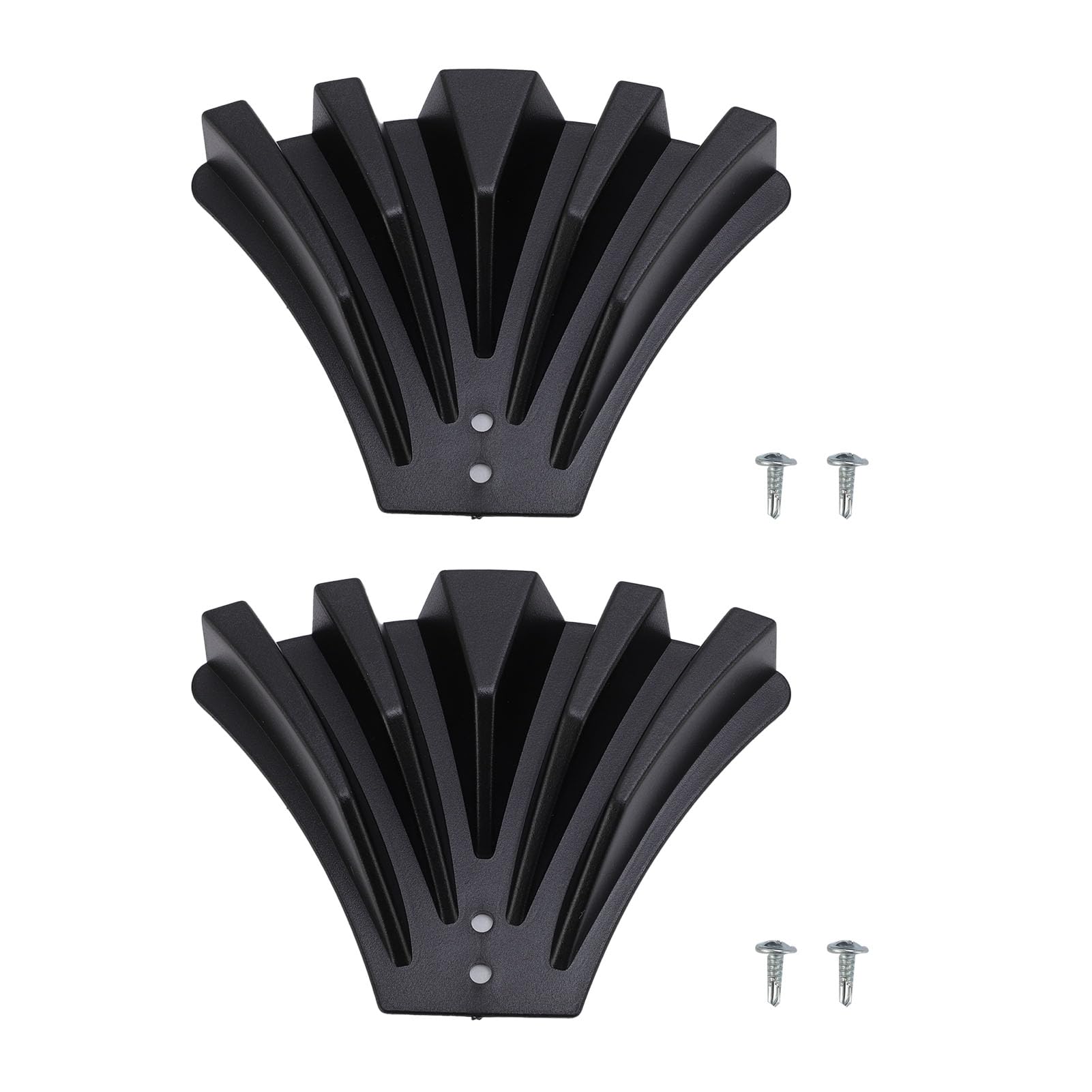 2pcs Gutter Downspout Diverter, Plastic Efficient Drainage Downspout Splash Block Gutter Extender for Outdoor Rain (Black)