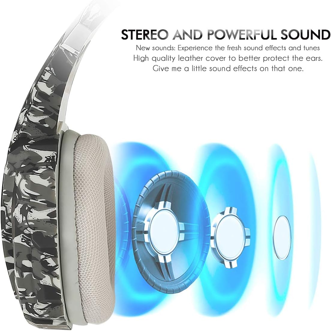 Gaming Headset, EasySMX Over Ear Stereo Gaming Headphone with Mic and Volume Control, Y Splitter Cable, for PC/MAC/New Xbox One Slim / PS4 /PS5/ Smartphone/Nintendo Switch, Dynamic LED Light