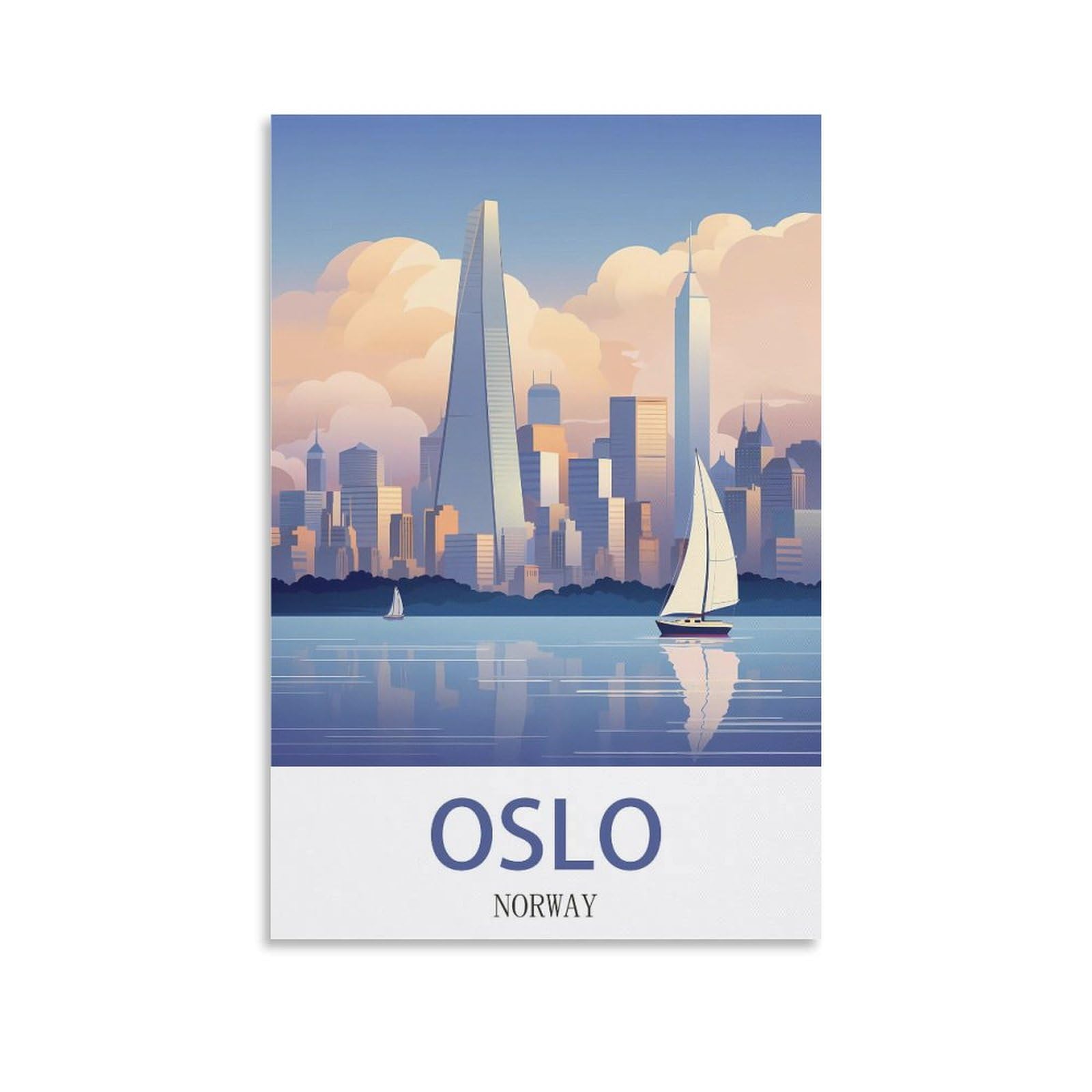 Nprzm A351 Metal Sign Tin Sign Oslo Norway Art Plaque Poster Wall Decor For Home Tool Room Bar Club Restaurant Cafe 20X30cm