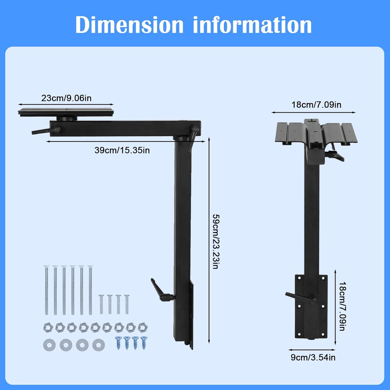 Aluminum Alloy Removable RV Table Leg, Table Top Height Adjustable, 360 Degree Tables Leg Bracket for RV Caravan Motorhome Yachts, Easy to Install, 100 LBS Capacity