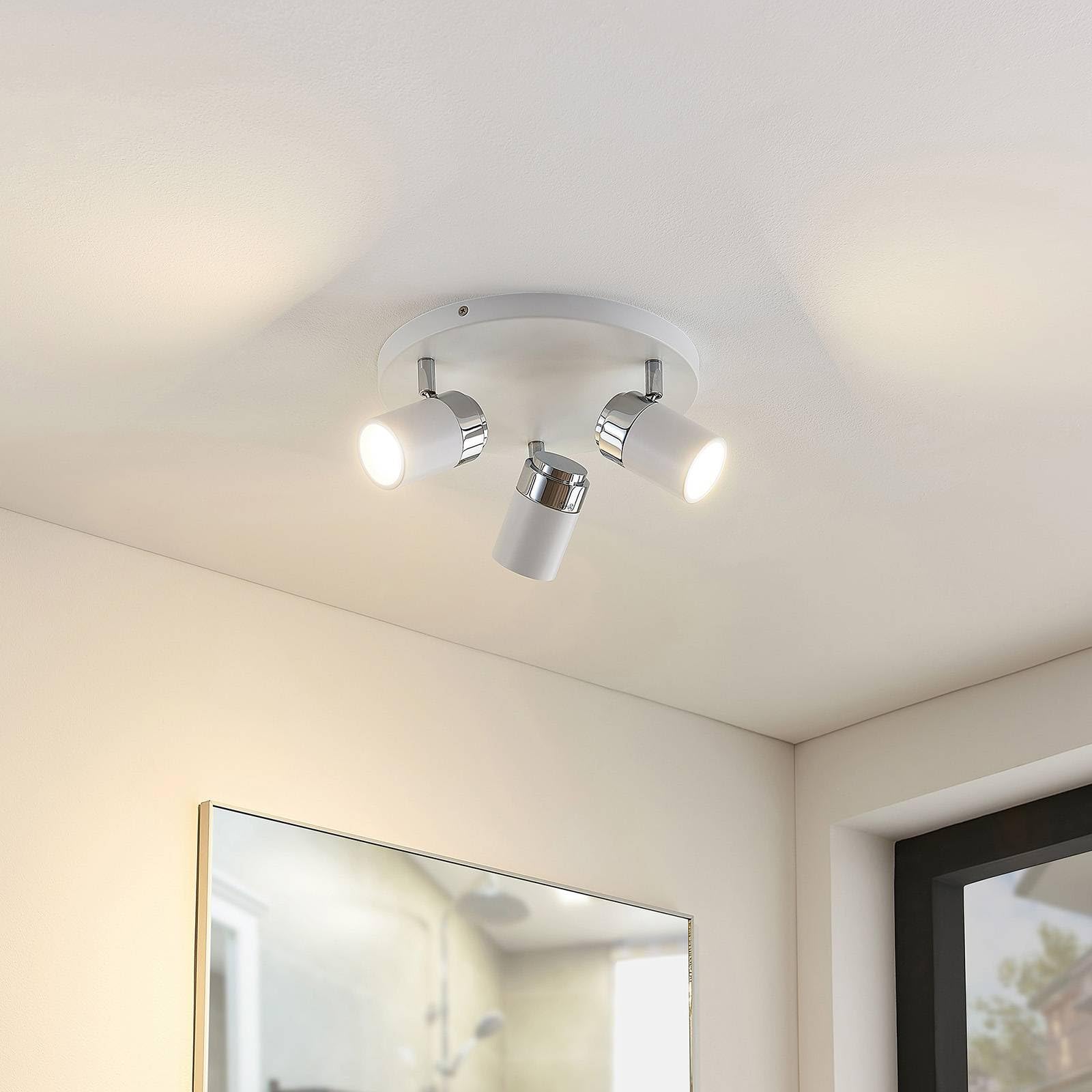Lindby Strahler Kardo (Modern) in Weiß aus Metall (3 flammig, GU10) - Deckenlampe Deckenleuchte Lampe Spot Wohnzimmerleuchte