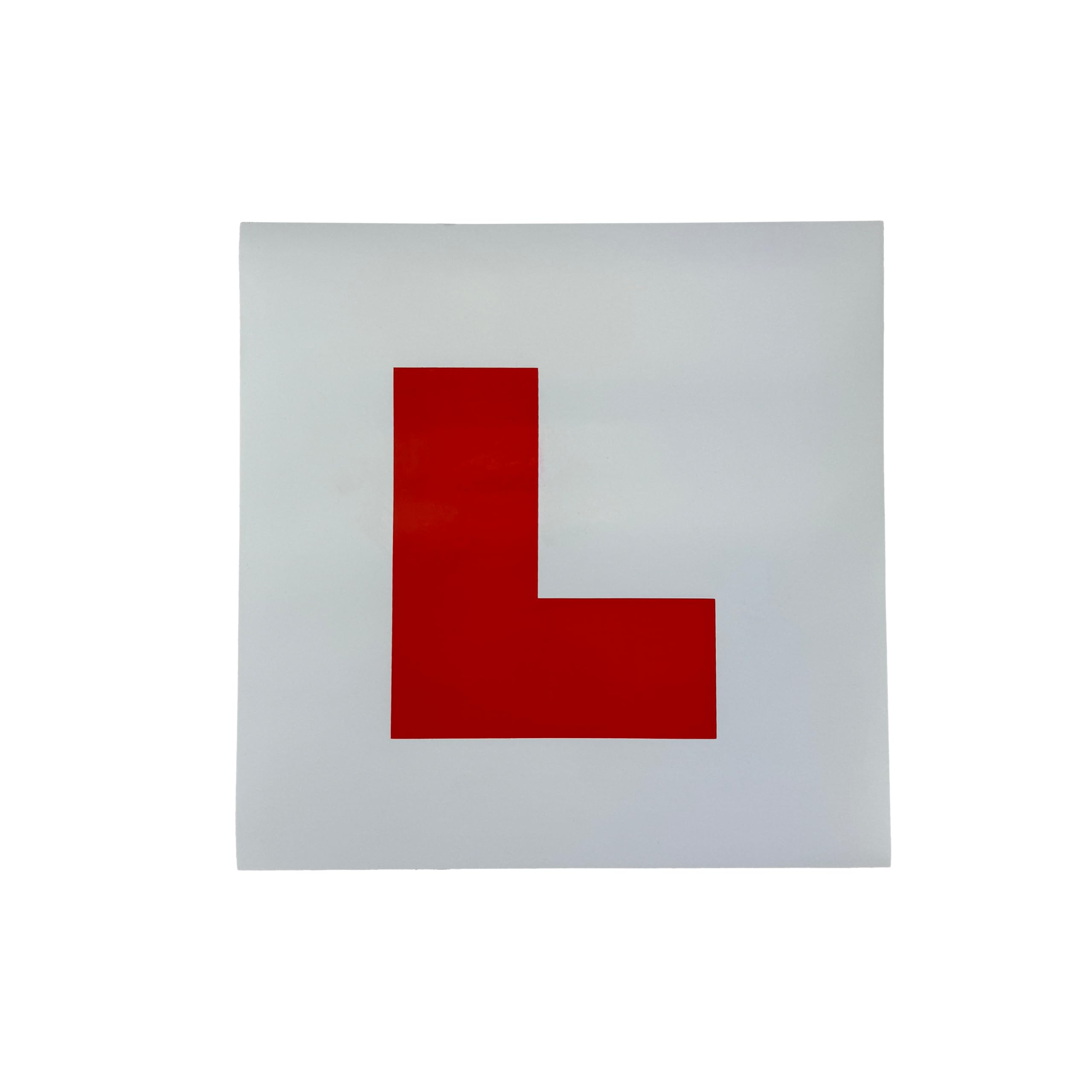 Sakura Pair of Magnetic L Plates SS3337 - Essential for Learner Drivers - Reusable and Compliant With UK Law