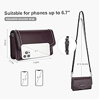 Vista 4 de Bolsos cruzados para mujer, de cuero vegano, bolsos de hombro pequeños