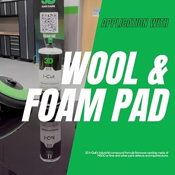 3D I-Cut Rubbing Compound & Polish Fast Paint Correction for High-Volume Body Shops | Removes P1500+ Sanding Marks | Long Buffing Cycle | 16oz | USA Made