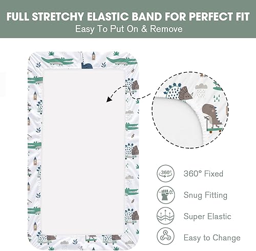 Miniatura 4 de Little Grape Land Sábanas para cuna para niñas y niños, 2 unidades, sábana bajera ajustable para cuna de tamaño estándar y colchón para niños