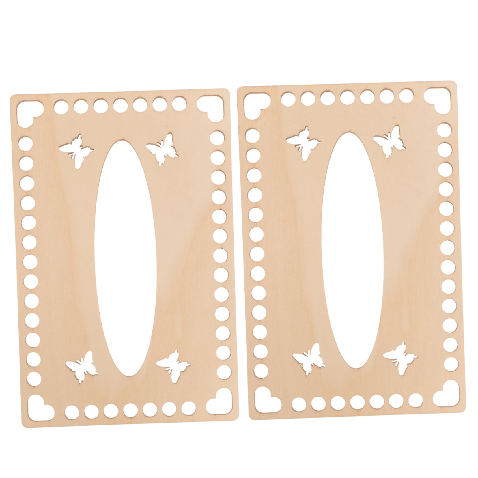 ARTIBETTER 2pcs Woven Knitting Basket Weaving Knitting Base Crochet Basket Base Woven Baskets Bag Bottom Basket Weaving Bottom Basket Bottom Bag Supplies Shaping Base Beige Wood