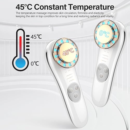 Miniatura 5 de Aikertec Dispositivo facial de microcorriente, 7 en 1 anti-envejecimiento para cara y cuello, herramienta de contorno facial, masajeador facial para