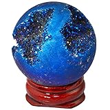 achatina fulica Größe: Dieser Kugel ist ca. 40 x 40mm im Durchmesser, Gewicht ist zwischen 75~95g; Aufgrund der manuellen Messung wird die Größe ein wenig Abweichung. (Alle Lieferung ist mit kostenlosem Holzsitz und einem Geschenkbeutel)