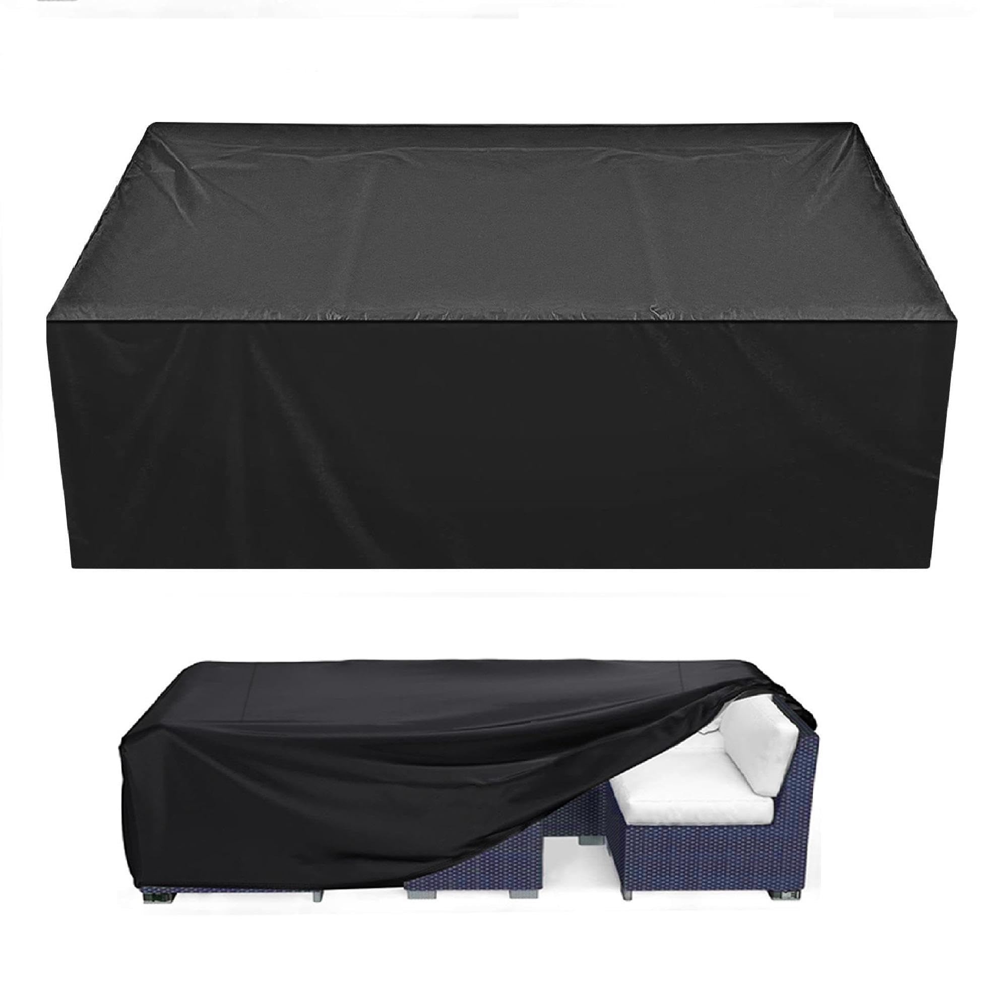Holeiluck Black Outdoors Furniture Cover/Large Garden Furniture Covers Waterproof/Patio Furniture Covers 300X225x70cm /Lxwxh Waterproof Table Cover Outdoor Rattan Furniture Cover For Patio Set Bistro Sofa