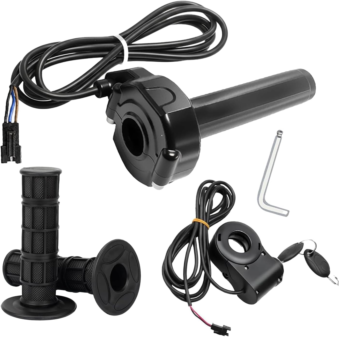 Ridstar Q20 Full Twist Throttle with Rolling Bearing, Ebike Throttle Grip Cable Kit Compatible with Ridstar Q20 Electric Dirt Bike