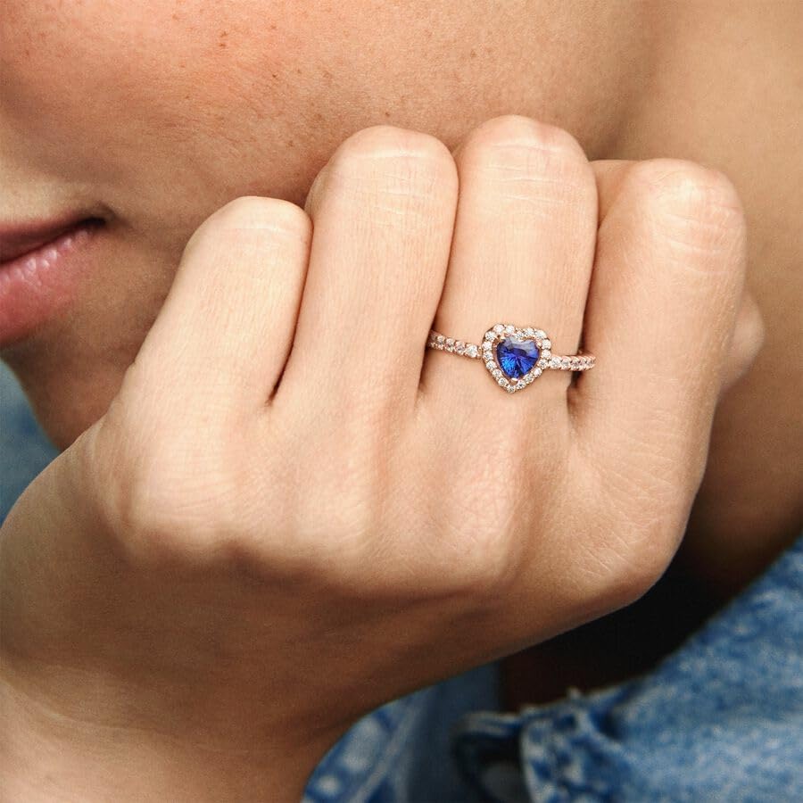 PANDORA-Elevated Heart Ring-With Gift Box