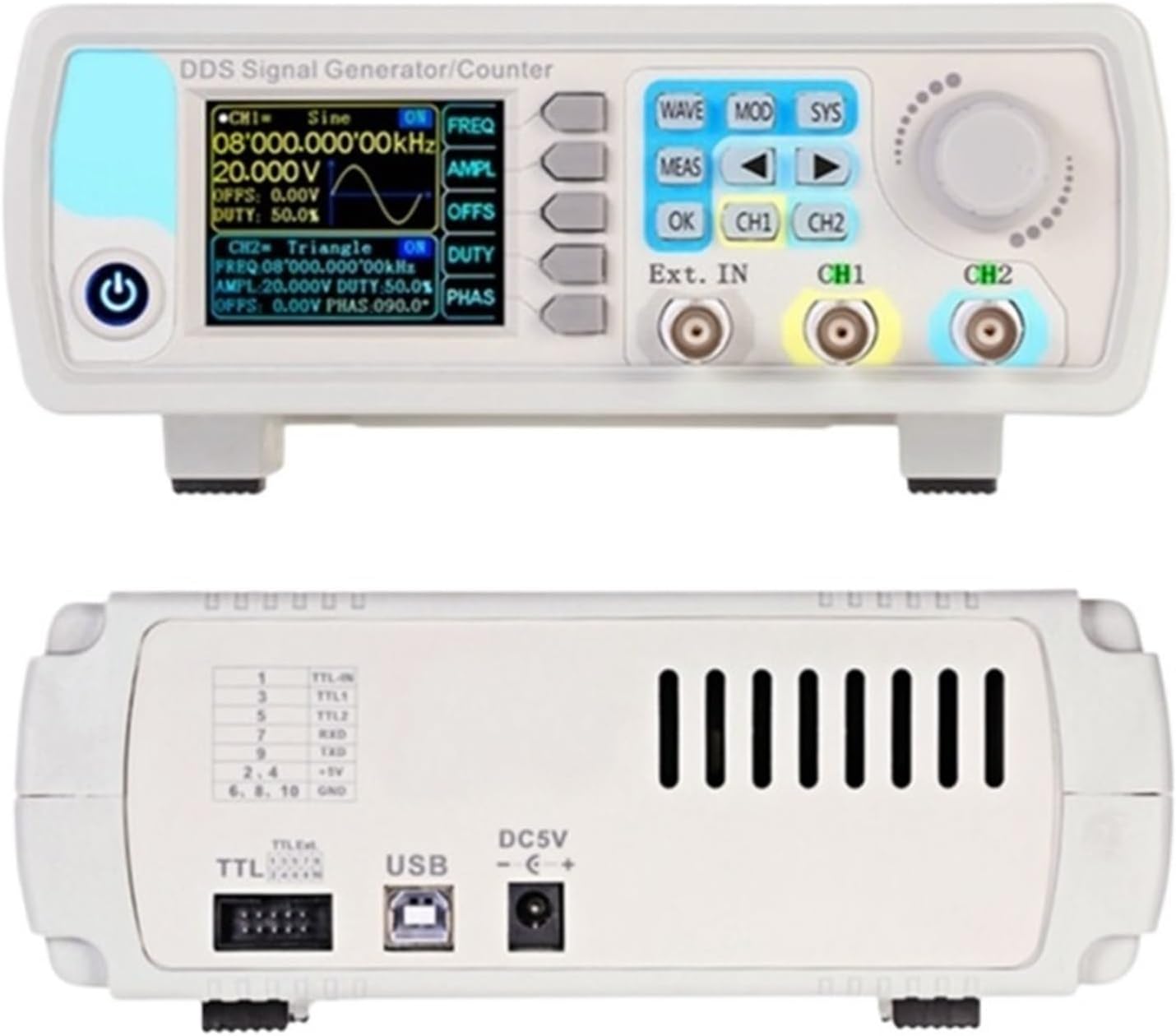 JDS6600 15/30/40/50/60MHZ CNC Signal Generator Dual Channel DDS Function Arbitrary Sine Wave Frequency Counter (30MHZ)