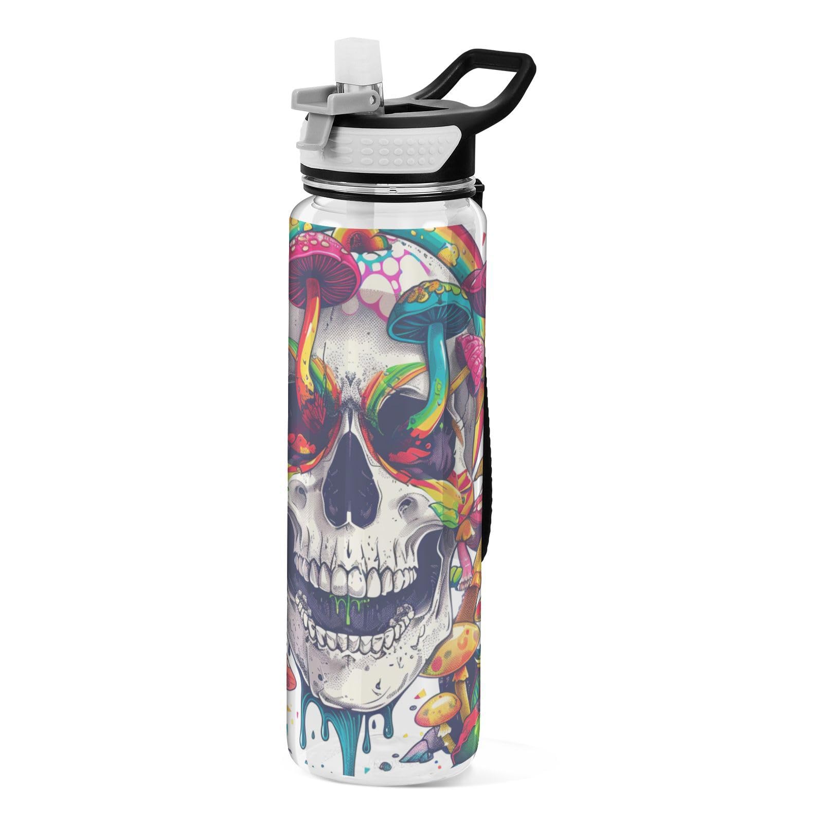 Bouteille d'eau pliable Tritan anti-fuite gourde sans BPA non toxique adulte 887ml