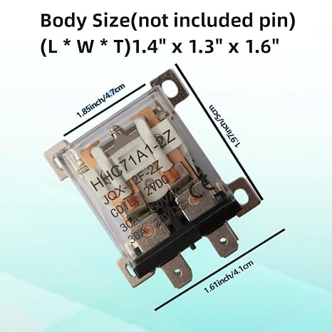 JQX-12F 2Z HHC71A1 DC12V 30A DPDT 2NO 2NC 8-PINS 12V High Power Relay-1pieces