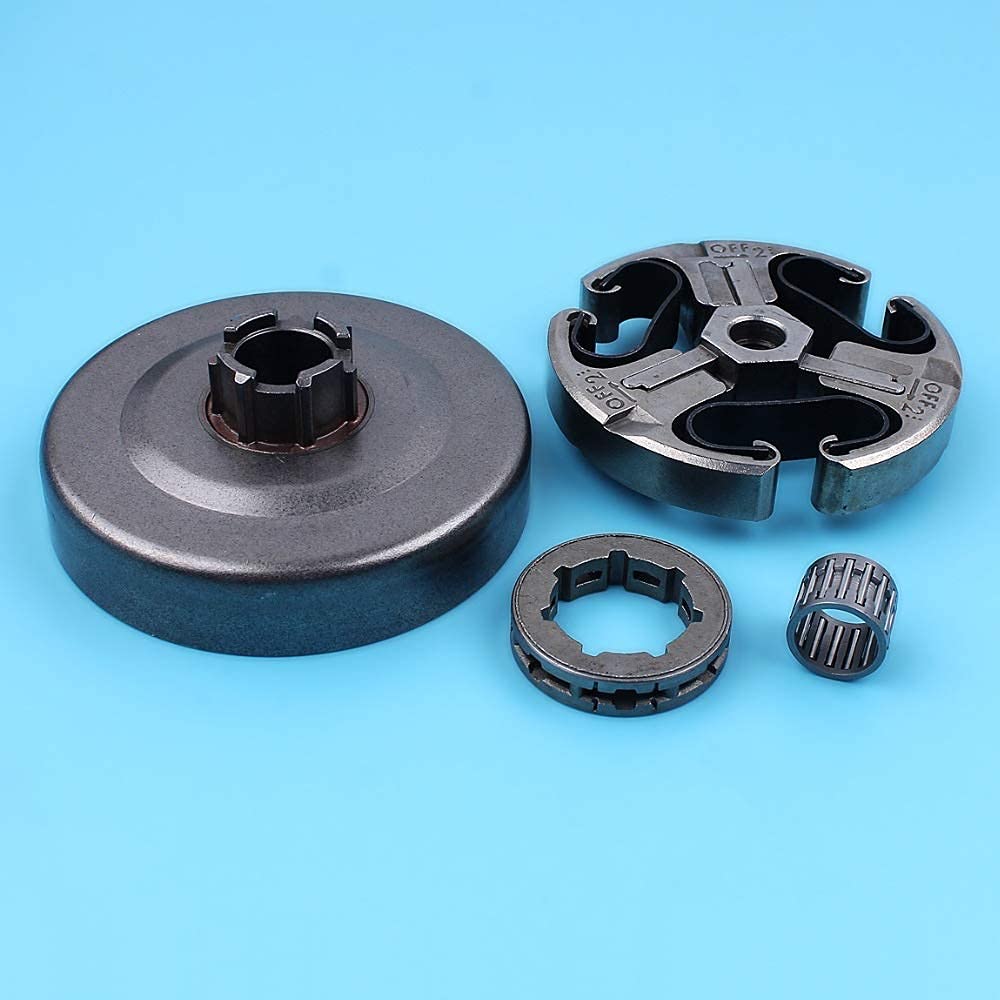 Embrague Assy Drum Sprocket Rim Kit de cojinetes de Agujas Compatible con Husqvarna 268272 XP 61 66266 Jonsered 625630670 Motosierra 3/8 "-7 Dientes