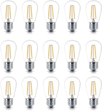 Brightech Ambience Pro LED 24 Ft String Lights with One Extra 15 Bulbs Pack Ambience PRO Replacement LED Light Bulbs