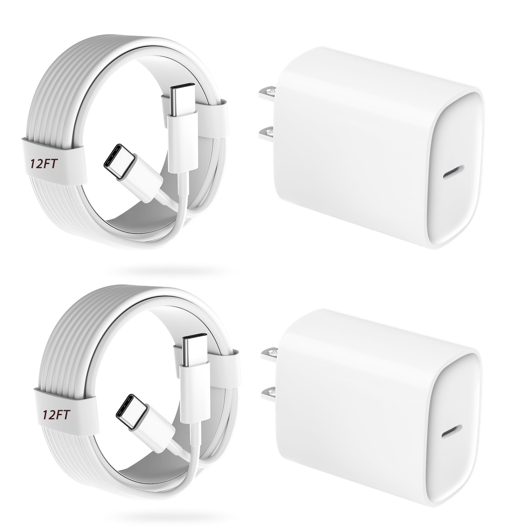 Phone 18 17 16 Pro Max Charger Fast Charging, 20W Phone Duo USB C Charger