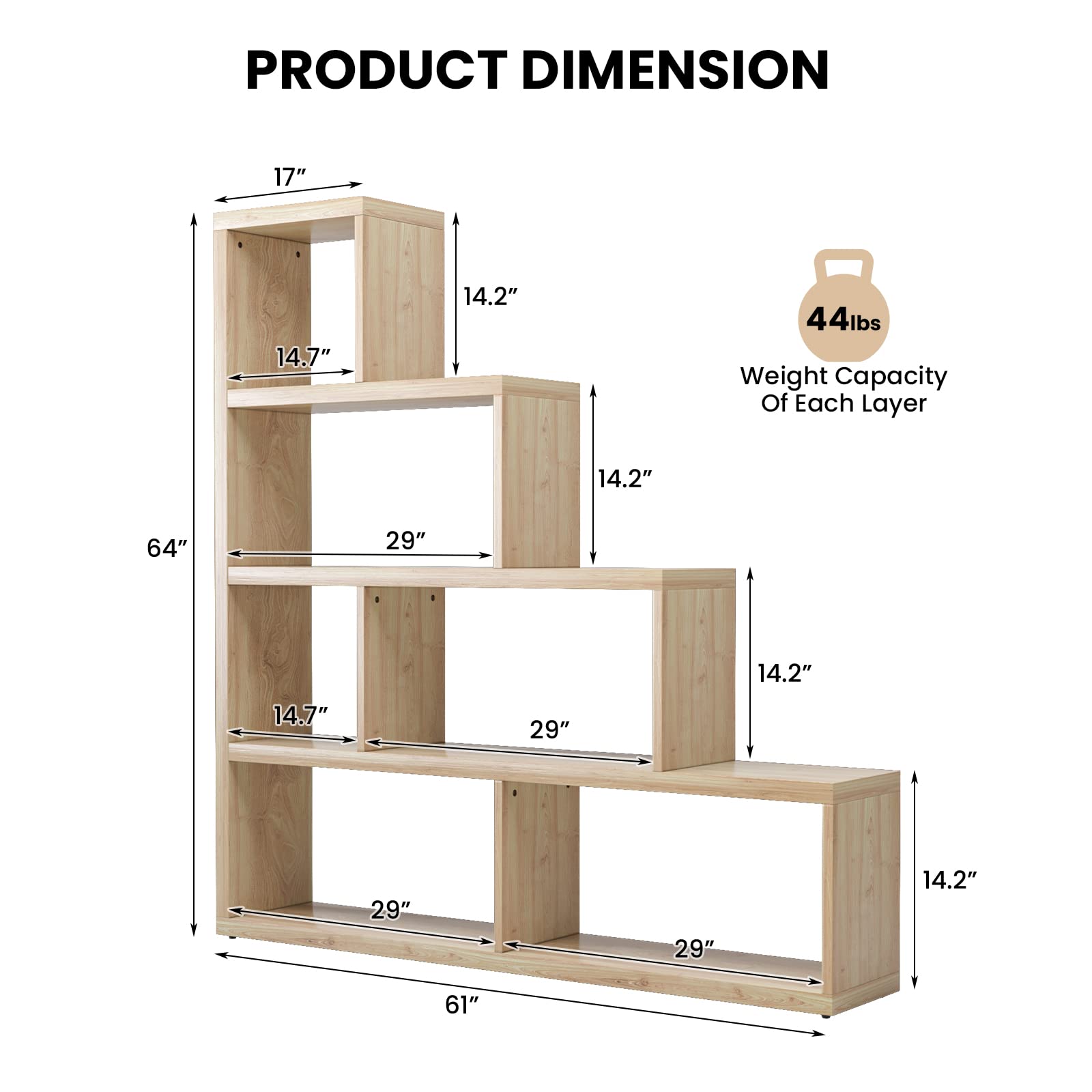 Recaceik Cube Bookshelf Shelf Bookcase LShaped TV Console Stand Modern