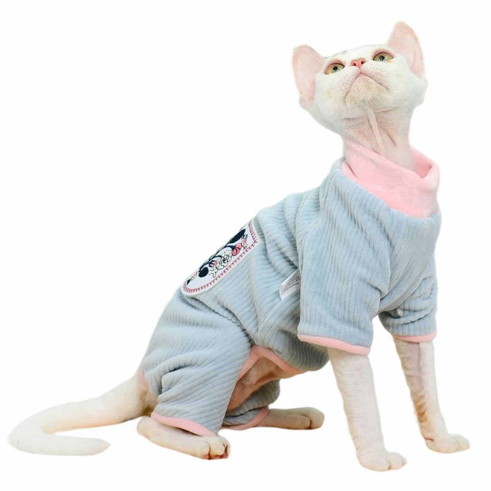 Pull chaud pour chat Sphynx : vêtement polaire temps froid