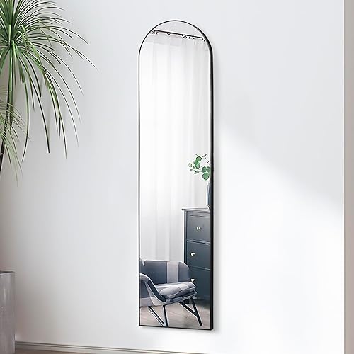 Miniatura 7 de Espejo rectangular de 63 x 16 pulgadas, cuerpo completo, para colgar en la pared, aleación de aluminio, marco de metal, vidrio HD, maquillaje para