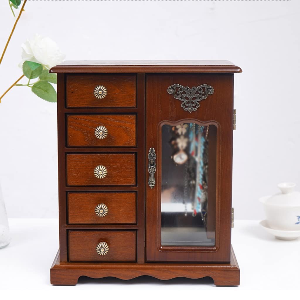 Jewelry Box Organizer Jewelry Box Jewelry Storage Box Jewelry Storage Box Multi -Layer Large Capacity Retro Jewelry Organizer Small (A 23x12x27 cm) (A 23x12x27 cm)