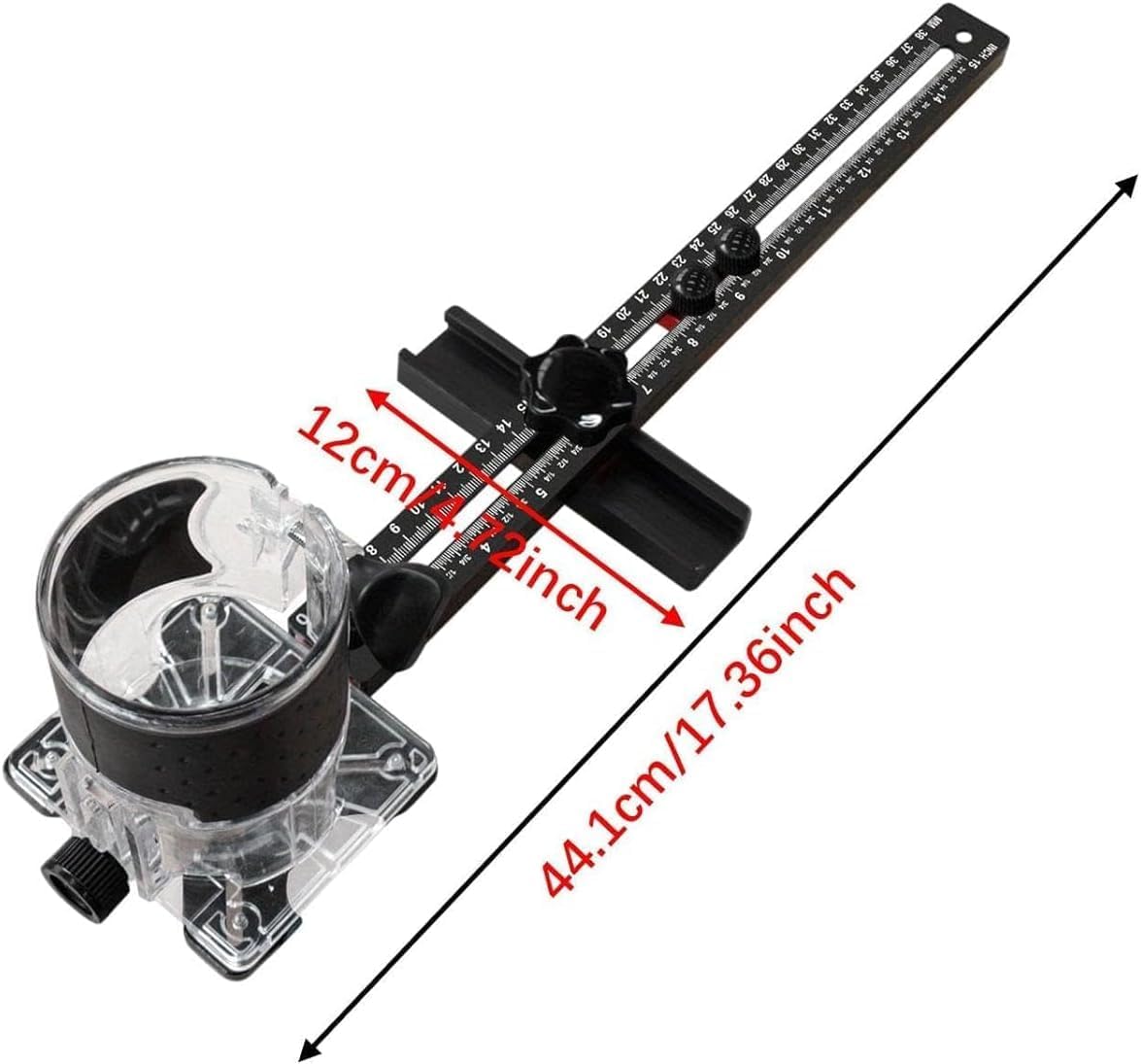 Runsweatトリミングガイドキャビネットハードウェア固定具ベース付きルーター用多機能加工ツール (ベース付) [並行輸入品]