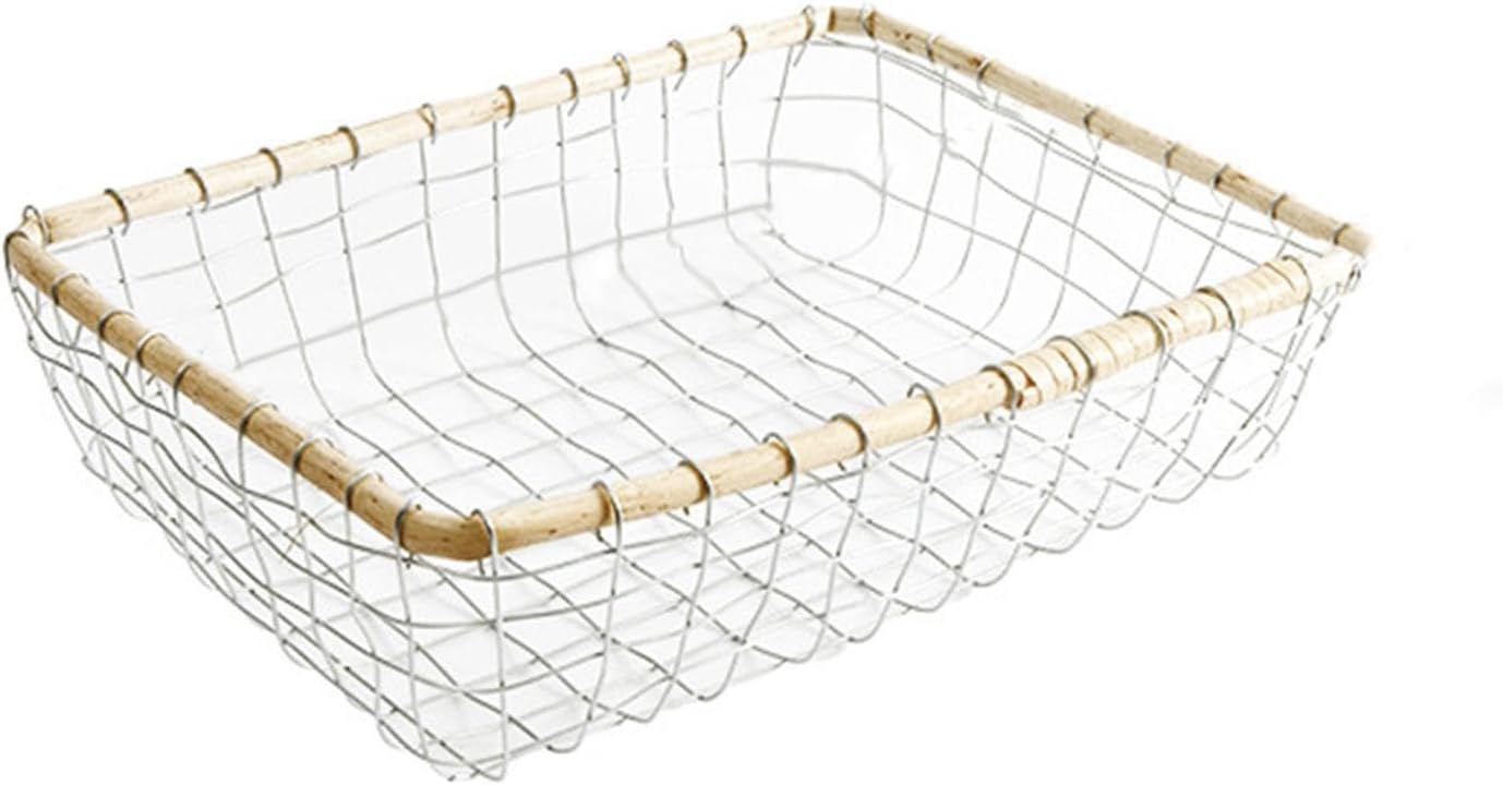 Woven Tray Minimalist Fruit Basket Egg Container Snack Storage Keeps Foods Dry And Well Presented Luxury Hand Woven Bread Basket Wire Fruit