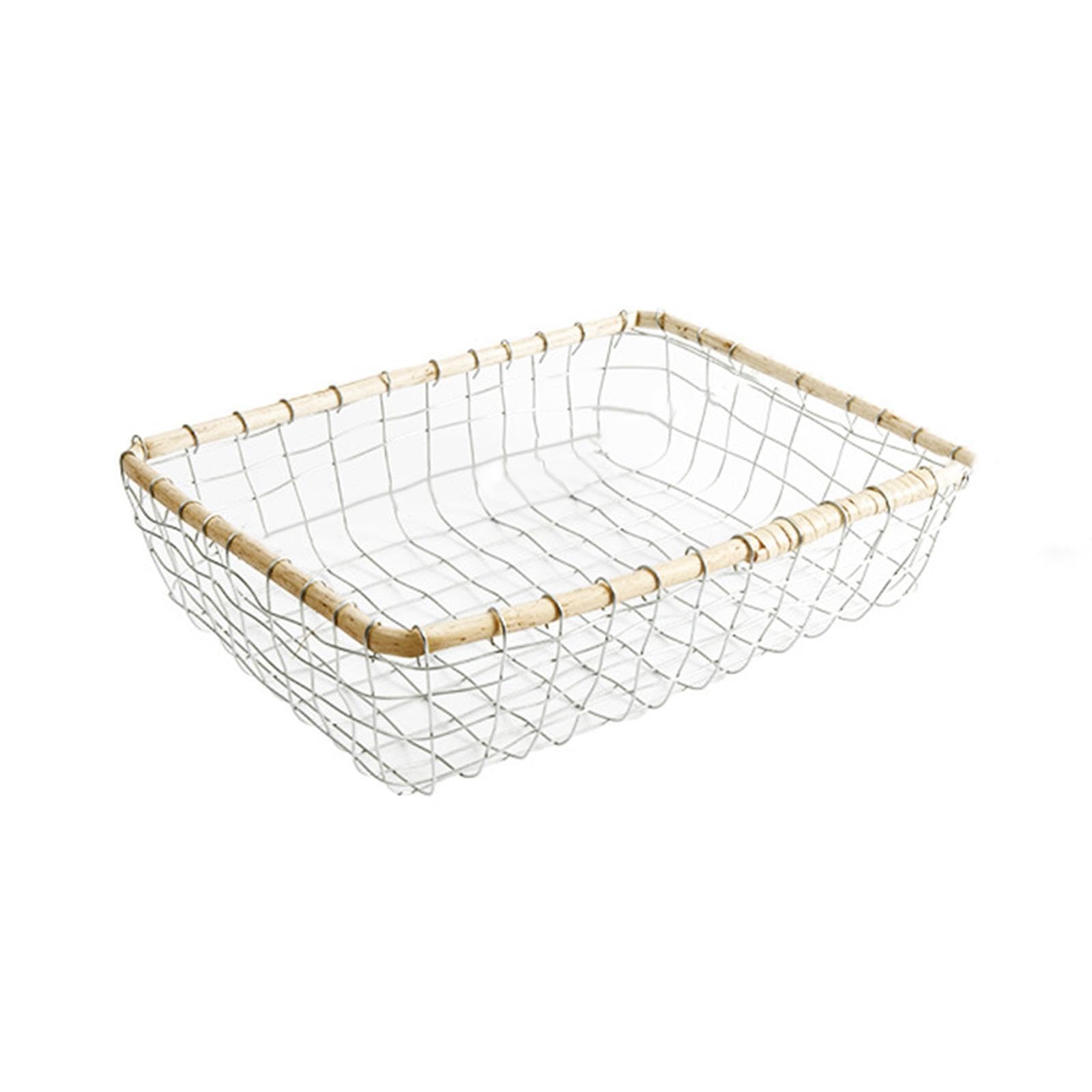 Woven Tray Minimalist Fruit Basket Egg Container Snack Storage Keeps Foods Dry And Well Presented Luxury Hand Woven Bread Basket Wire Fruit