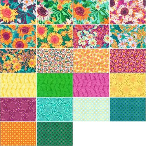 Lola & Bek Sunflower Sonata Ten Square 42 10-inch Squares Layer Cake Robert Kaufman TEN-1413-42 image 4