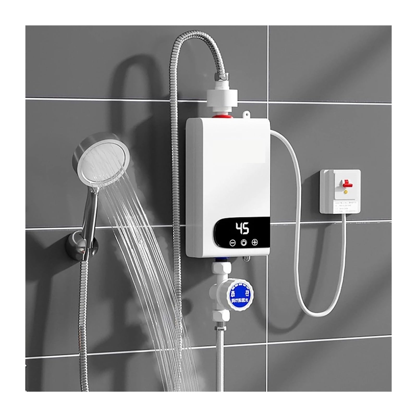 Scaldabagno Elettrico, Scaldabagno Elettrico Istantaneo 3500W Mini Piccola Conversione di Frequenza for Uso Domestico Artefatto for Doccia da Bagno A Temperatura Costante(110 3500W)