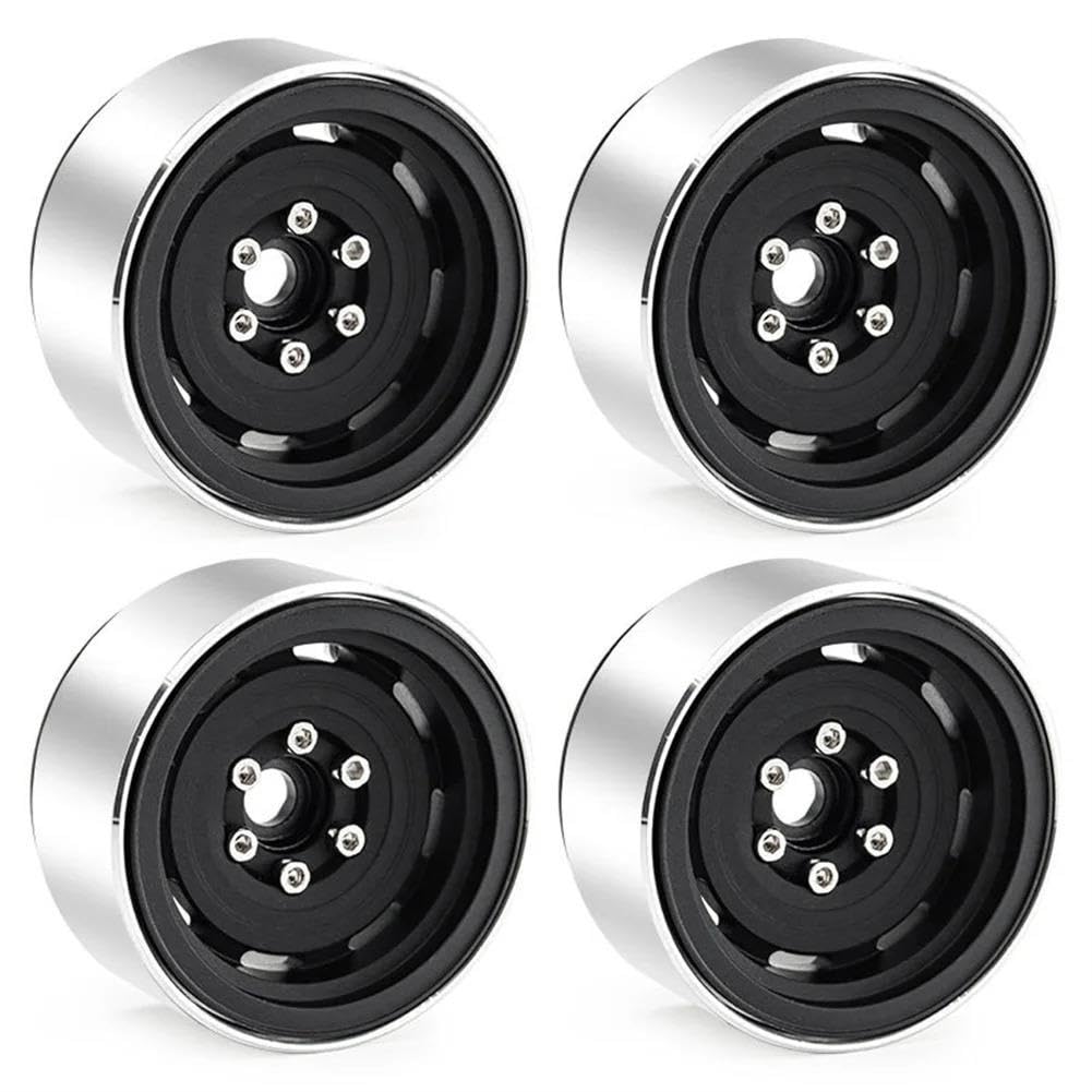 4 szt. Metalowe felgi Beadlock 1,9" do D90 SCX10 90046 TRX4 1/10 RC Crawler (SILVER)