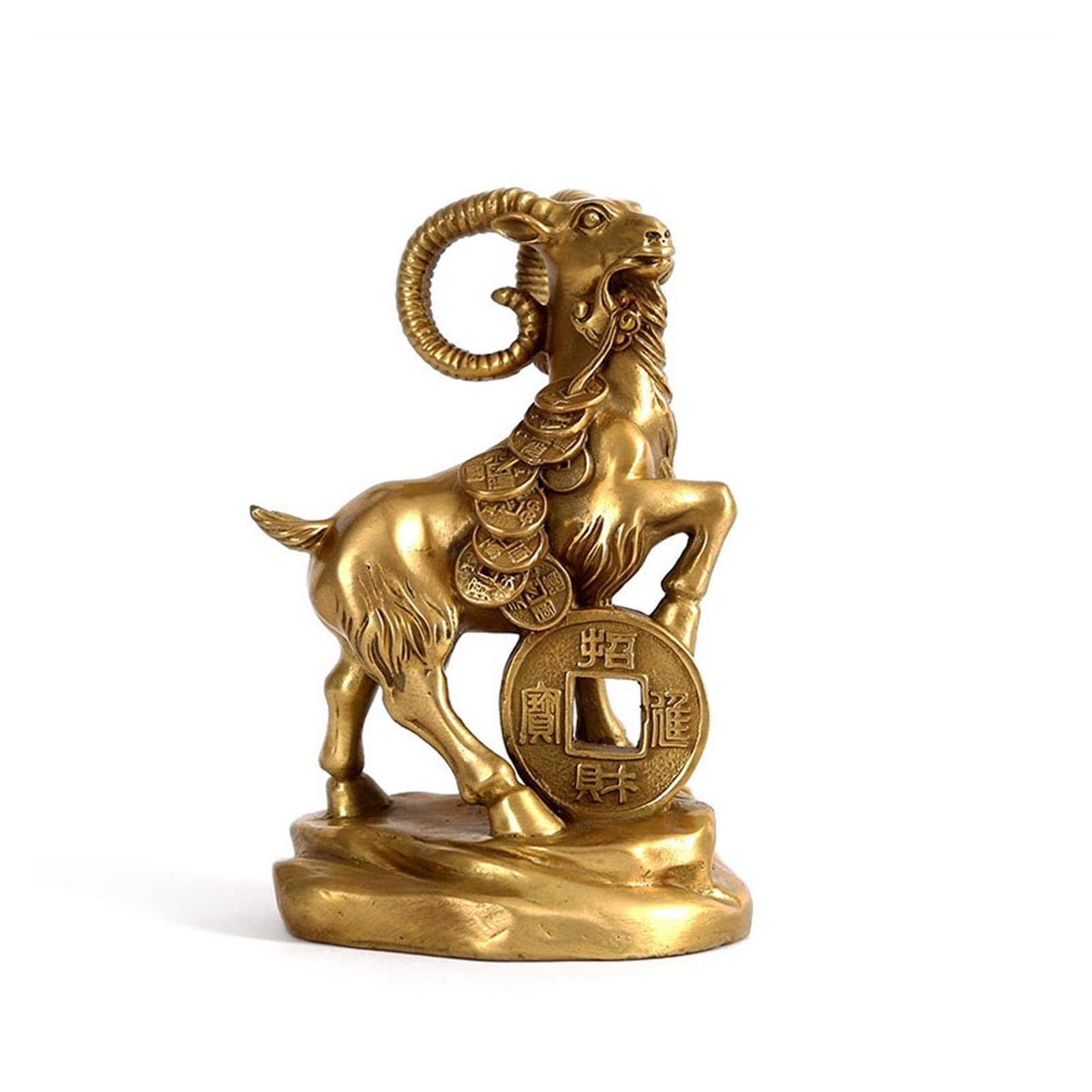 SnamicE Sculpture Decor Brass Sheep Decoration Money Sheep Crafts Home Decoration Ornament Zodiac Sheep Decoration Statue Decoration,