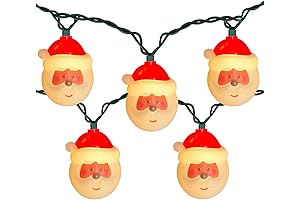 Adorable Santa String Lights: Festive Holiday Cheer with Cartoonish Charm